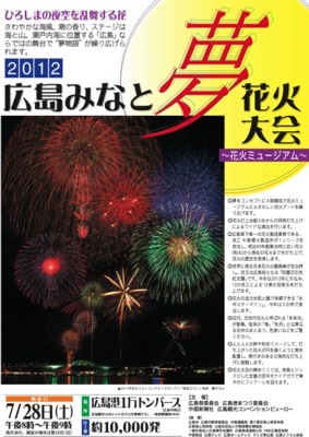 広島みなと夢花火大会(宇品花火大会) 2012は7月28日開催!穴場情報など