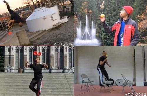 AZOの身体能力と技の数々の動画