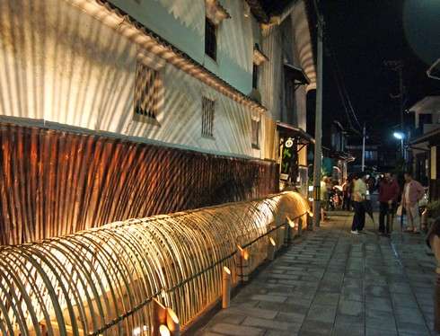 竹原 竹あかり、町並み保存地区で