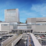 無料見学会！広島駅ビル2階へ乗り入れる路面電車、工事の様子間近で