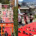 神社・お寺の階段で石雛がお出迎え！「おひなまつり」三原を彩る春イベント