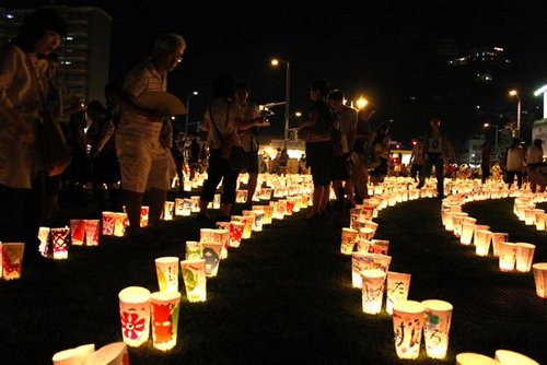 希望の灯りまつり、尾道駅前に5000個の灯り 画像3