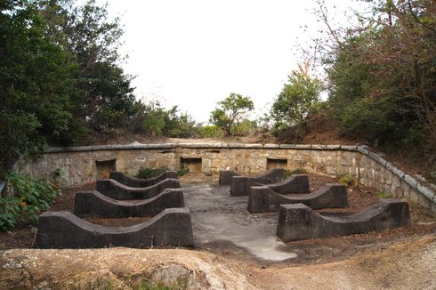 うさぎ島 大久野島の砲台跡
