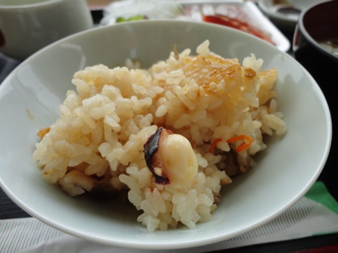 江田島 海辺の海鮮市場 刺身定食のいか飯