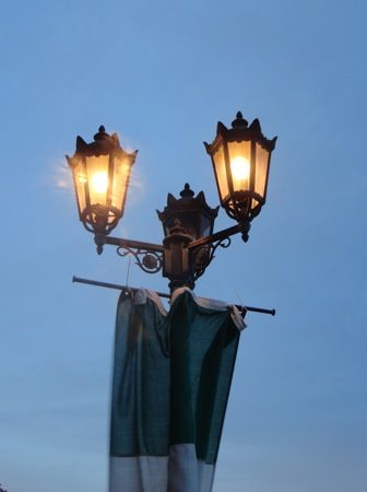 グランヴィア広島 屋上ビアガーデンの照明