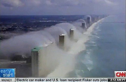 フロリダのパナマシティに現れた雲津波
