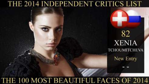 世界で最も美しい顔100人 2014年、82位はロシアのゼニア
