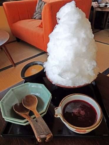 東広島 カフェ だいだい 雪氷の写真