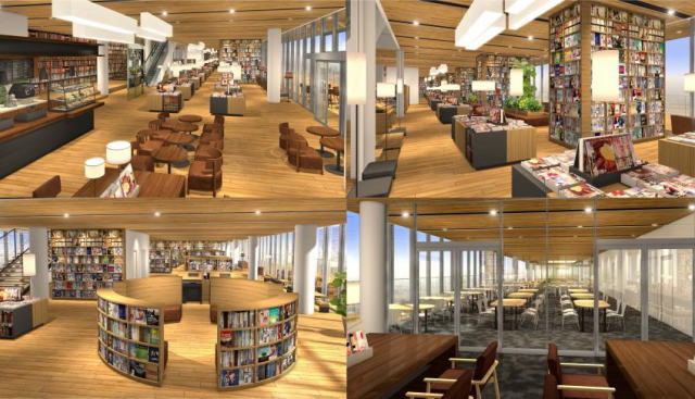 新徳山駅ビルは2018年、図書館・カフェ・本屋を融合した「新図書館」へ