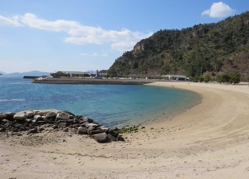 下蒲刈島の梶ヶ浜海水浴場