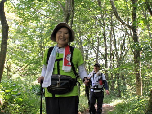 庄原 比婆山登山 笑顔で到着