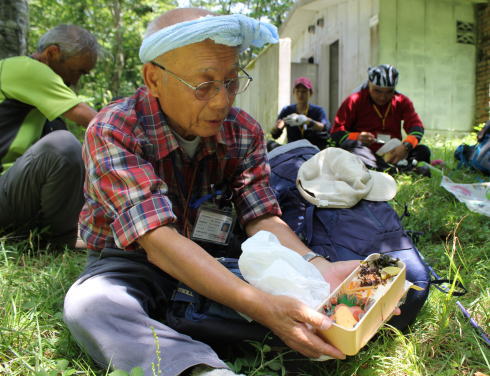 庄原 比婆山登山 お弁当タイム