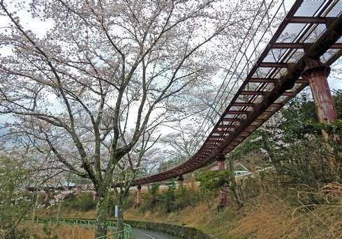 土師ダム サイクル列車の通路