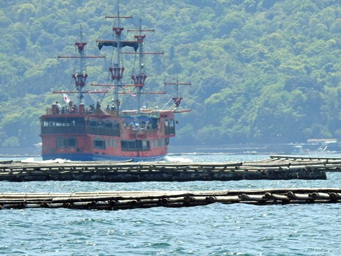 海賊船「海王」広島から宮島へ。瀬戸内海の風景も楽しめる