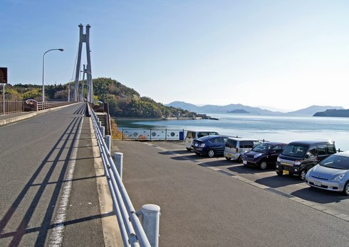 大芝大橋の駐車場