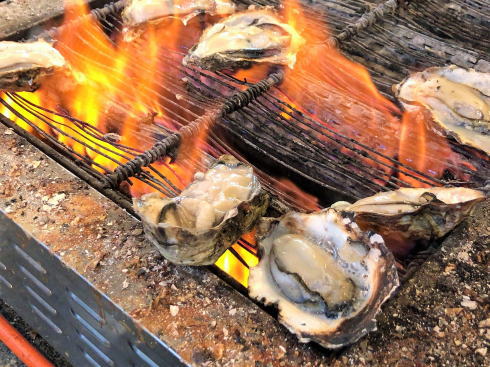 宮島 牡蠣屋、大粒かきほおばる幸せに変わり種料理も