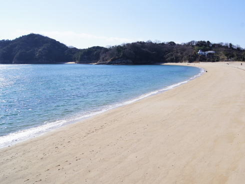 県民の浜 蒲刈 ドーム型コテージから見る景色