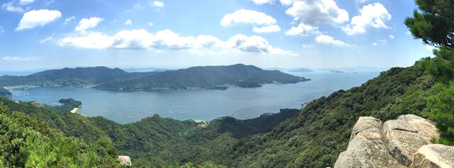 江田島・陀峯山の山頂付近からの眺め