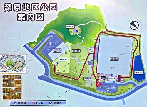 熊野町の深原地区公園マップ