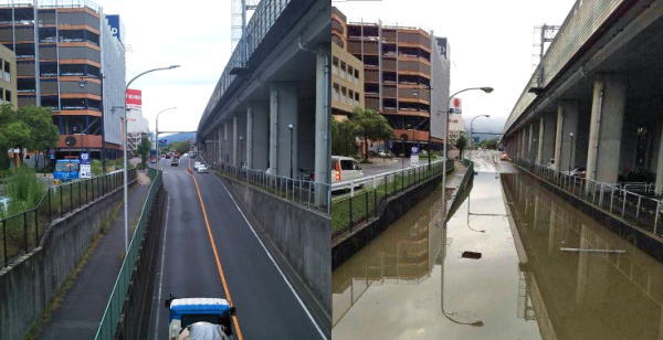 運転中、車が冠水した道路で動けなくなった時は