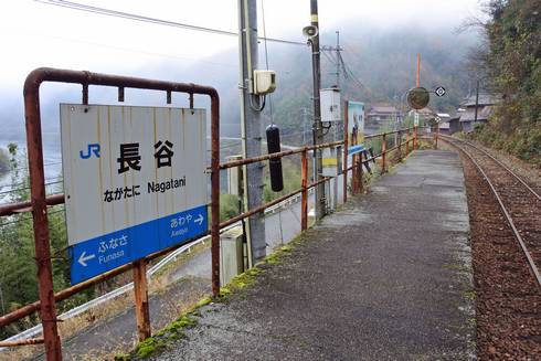 長谷駅　粟屋駅方面の風景