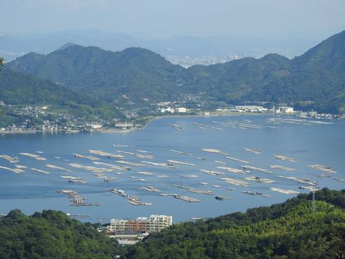 真道山展望台　山頂へ向かう階段からの眺め01