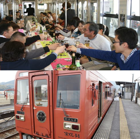 福塩線ワイン列車、地元ワイン飲み放題の旅