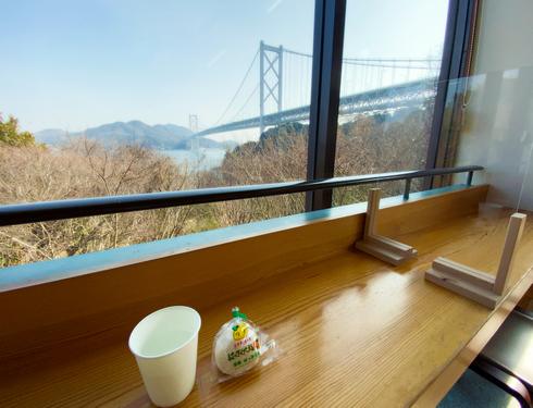 因島 はっさく屋、窓からの眺め