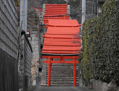 大島神社に連立鳥居を新設、合計で67基に（広島県三原市）