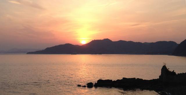 とびしま海道　豊島から見た夕焼け