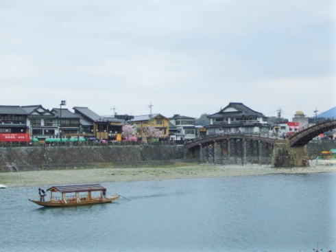 錦帯橋 屋形船の写真