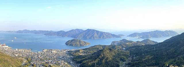 とびしま海道　ハチマキ展望台から見た風景