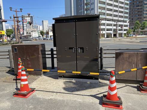 広島電鉄の十日市信号所、操車塔の跡地