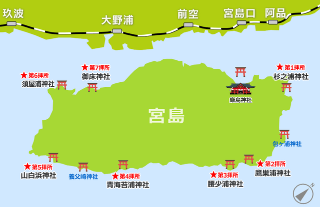 七浦巡り、宮島には実は9の神社がある