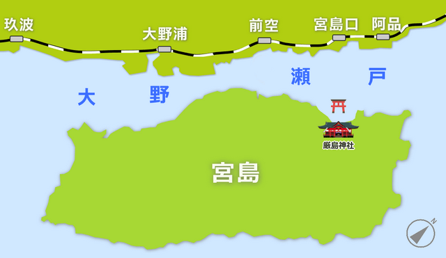 広島県・大野瀬戸の場所 マップ