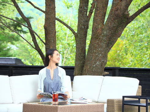 広島平和大通り緑地帯に「緑カフェ」オープン、被爆樹木題材に広電が開催