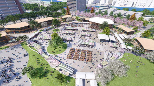 旧広島市民球場の跡地、2023年に都心公園へ！商業施設・大屋根付イベント広場など