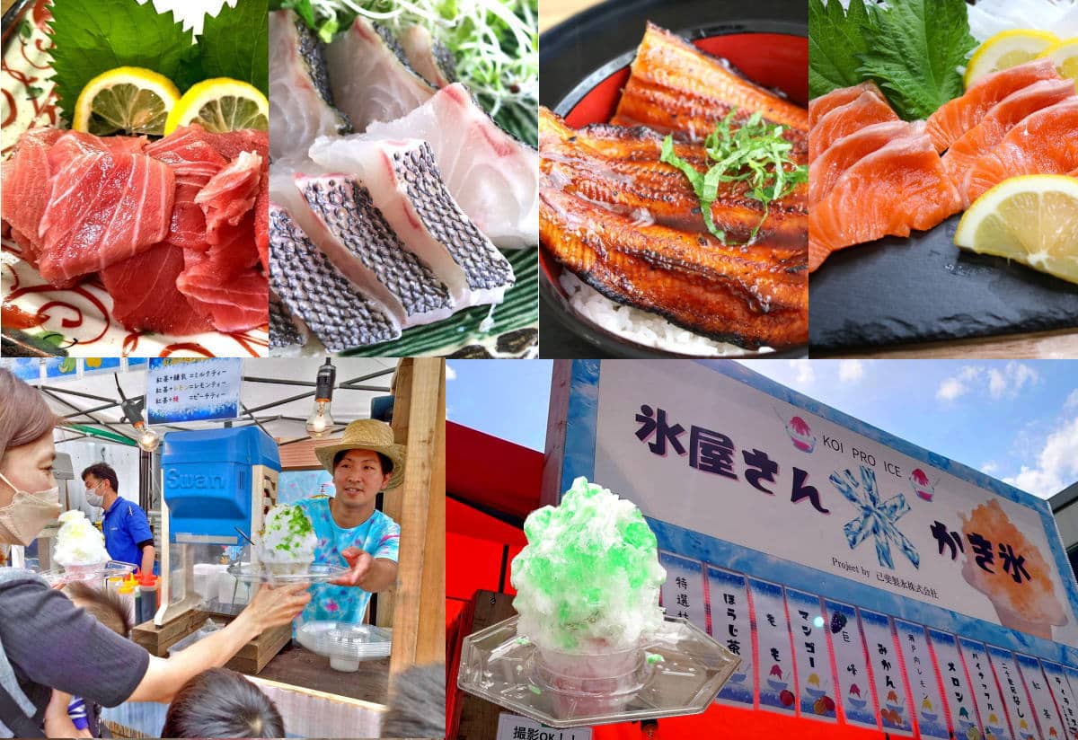 8月のドライブスルー市場は広島レモンサーモンなど鮮魚が主役！かき氷屋さんもオープン