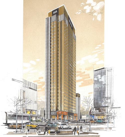 （仮称）アパホテル＆リゾート 広島駅前タワー 未来予想パース
