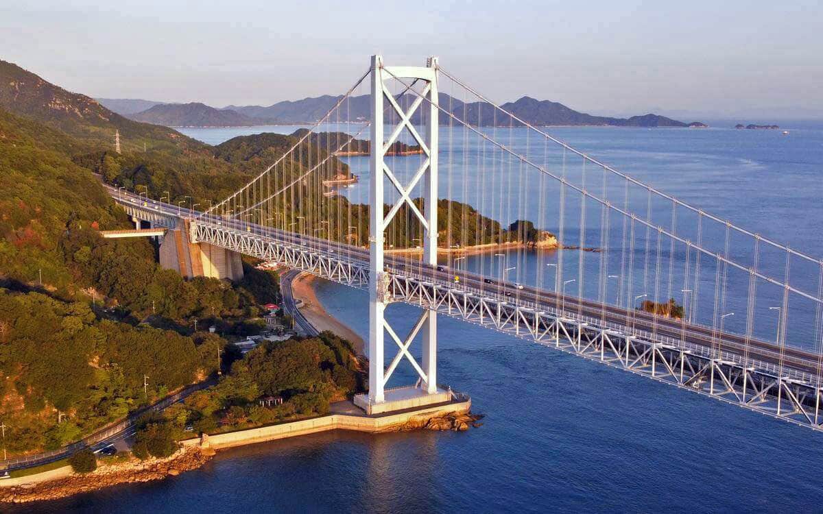 歩いて渡る「しまなみ海道」因島大橋で海上さんぽ！二輪車・歩行者の専用道「自転車道」を因島～向島まで