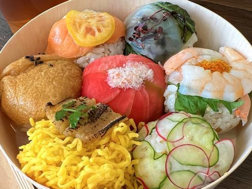 手毬寿司の専門店「茶論 記憶」福屋八丁堀8Fカフェがリニューアル、映画館に持込みもOK