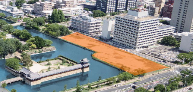 広島城三の丸 整備事業、大型バス専用駐車場