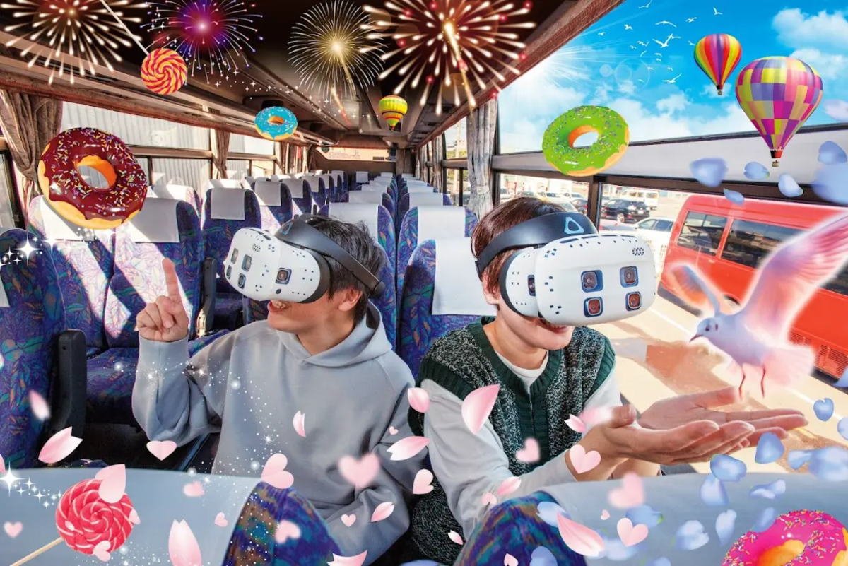 福山のバス・グリスロでXR観光、現実と仮想空間が融合した観光ツアースタート