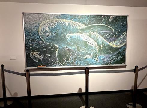 そごう広島で「知られざる文具アートの世界」黒板アート