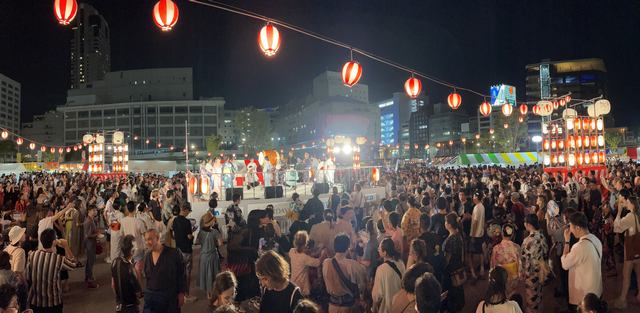 ひろしま盆ダンス 2023、会場の様子（盆踊り）