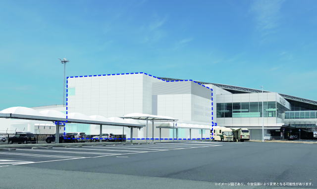 広島空港旅客ターミナルビル東側の増築工事 完成イメージ