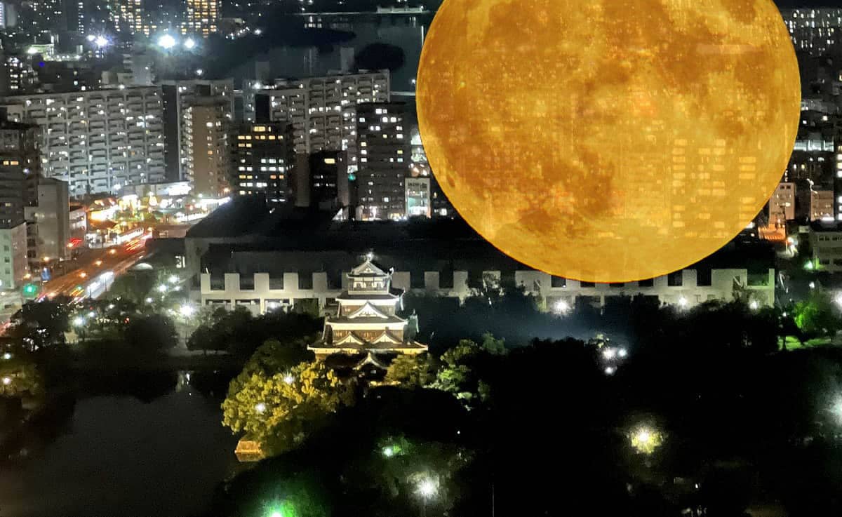 広島城でお月見ナイトミュージアム！同時開催・護国神社「観月祭」では奉納演奏の優しい音色