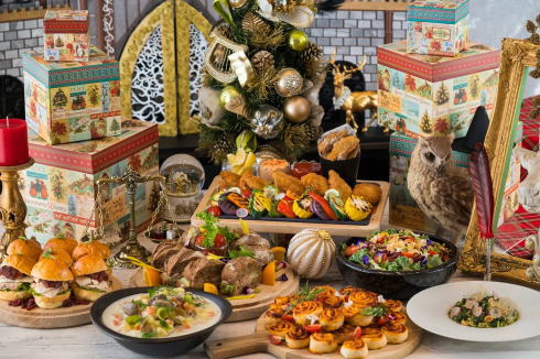 ヒルトン広島 クリスマスビュッフェ 提供される食事の画像