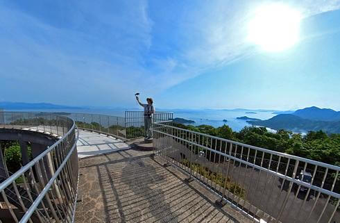 十文字山展望台（呉市/豊島）から最高の眺めが広がる