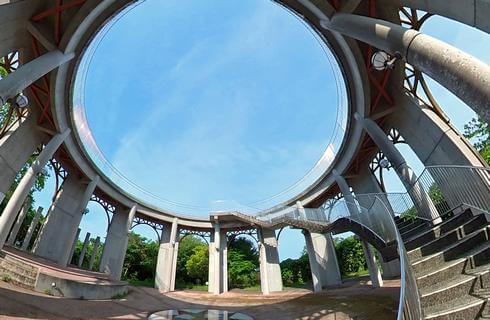 十文字山展望台（呉市/豊島）円形でちょっと珍しい形の展望台